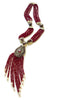 Long Turkish Artisan Necklace - Ruby Red