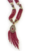 Long Turkish Artisan Necklace - Ruby Red