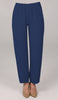 Pantalon Sakinah ample à taille extensible et jambe fuselée - Bleu Marina