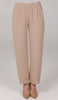 Sakinah Loose Stretch Waist Tapered Leg Pants - Latte