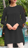 Lubna Long Modest Everyday Tunic - Black - FINAL SALE