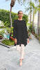 Lubna Long Modest Everyday Tunic - Black - FINAL SALE