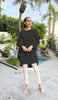 Lubna Long Modest Everyday Tunic - Black - FINAL SALE