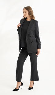 Lyla Long Light Comfy Blazer Jacket - Black