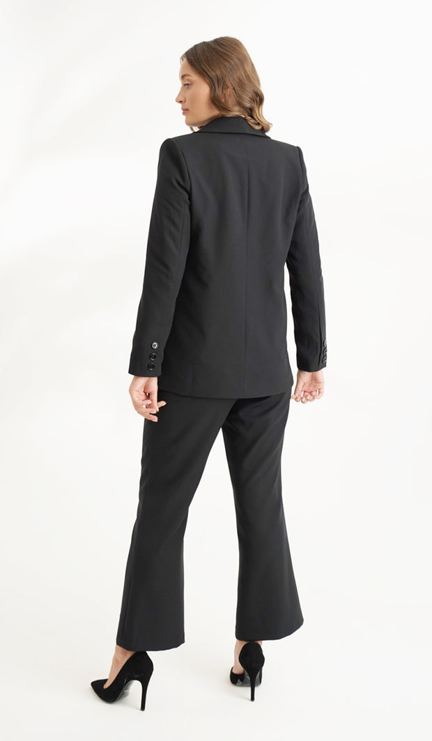Lyla Long Light Comfy Blazer Jacket - Black