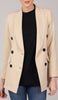 Veste blazer longue légère et confortable Lyla - Crème au beurre