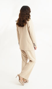 Lyla Long Light Comfy Blazer Jacket - Buttercream