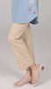 Pantalon habillé évasé extensible Lyla - Crème au beurre