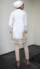 Mahnaz Gold Embellished Long Modest Tunic - Off White
