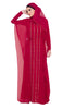 Mariel Modest Muslim Evening Dress Abaya - Maroon Red - ARTIZARA.COM