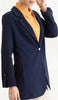 Maya Long Light Comfy Blazer Jacket - Navy