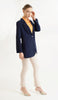 Maya Long Light Comfy Blazer Jacket - Navy