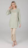 Mey Gold Embellished Long Modest Tunic - Tea Green - FINAL SALE