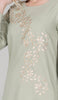 Mey Gold Embellished Long Modest Tunic - Tea Green - FINAL SALE