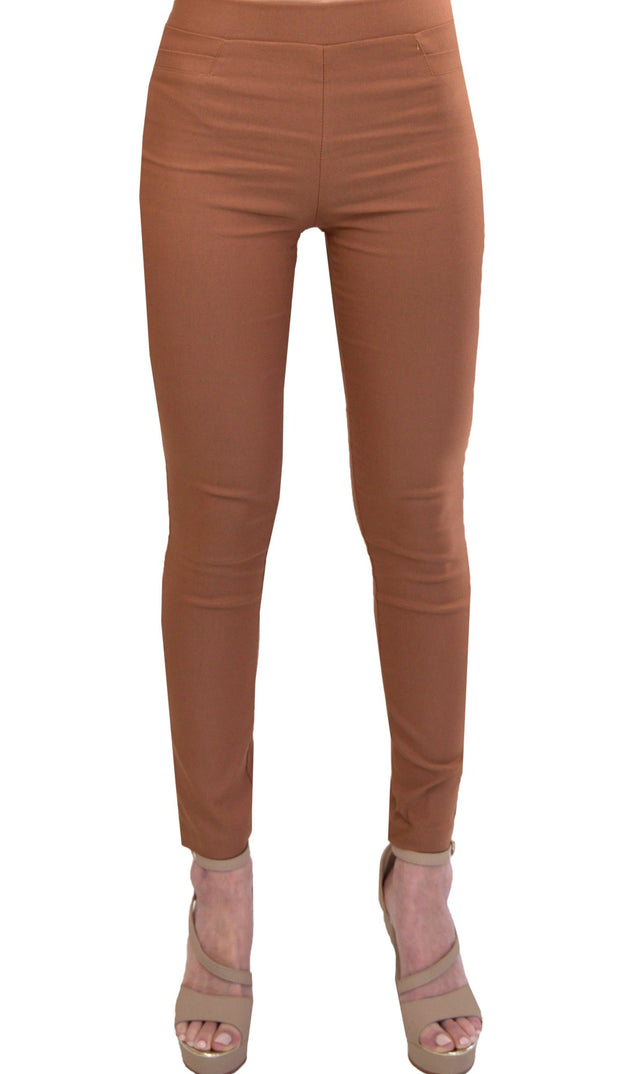 Millenium Comfortable Stretch Dressy Pencil Jegging- Camel