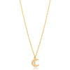 Mina Sterling Silver Crescent Moon Necklace - Gold