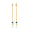 Miri Sterling Silver Khamsa Earrings - Gold