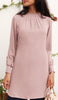 Mishal Essential Long Smocked Modest Tunic - Blush Pink