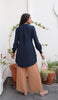 Mishal Essential Long Smocked Modest Tunic - Navy