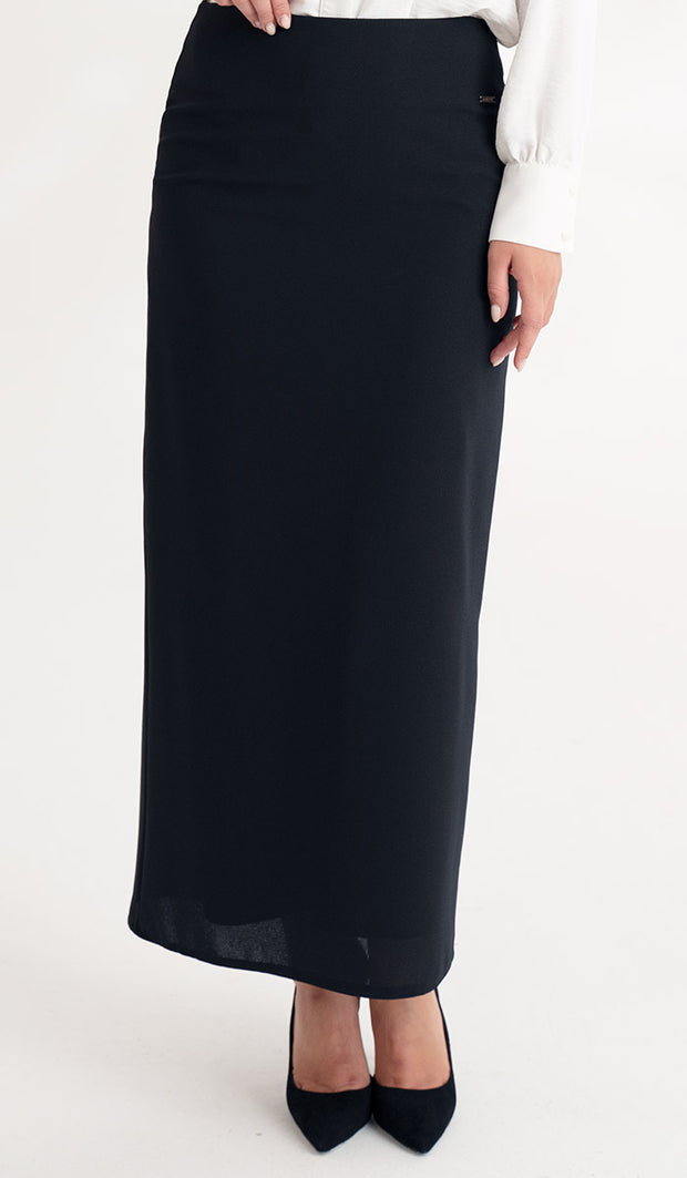 Moda Essential Long Maxi Pencil Skirt - Black