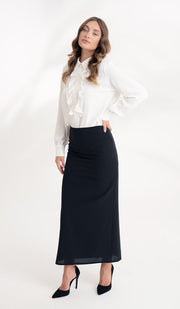 Moda Essential Long Maxi Pencil Skirt - Black