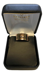 Rose Goldplated Sterling Silver Non-tarnish Engraved Bismillah Ring