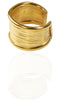 Modern Sterling Silver Nazar Dua Evil Eye Adjustable Band Ring-Gold