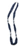 Multistrand Turkish Artisan Necklace - Sapphire Blue and Gray Pearls