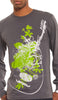 "Music of the Heart" Mens Long Sleeve Designer Islamic Tee - ARTIZARA.COM