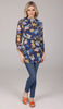 Myra Modest Chiffon Tunic Dress - Chocolate Floral