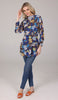 Myra Modest Chiffon Tunic Dress - Chocolate Floral