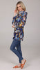 Myra Modest Chiffon Tunic Dress - Chocolate Floral