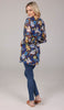 Myra Modest Chiffon Tunic Dress - Chocolate Floral - FINAL SALE