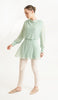 Myra Modest Chiffon Tunic Dress - Seafoam