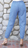 Pantalon de jogging en denim léger et élégant Myra - Bleu station - VENTE FINALE