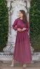 Nadia Smocked Chiffon Modest Long Maxi Dress - Orchid - FINAL SALE