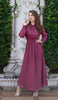 Nadia Smocked Chiffon Modest Long Maxi Dress - Orchid - FINAL SALE