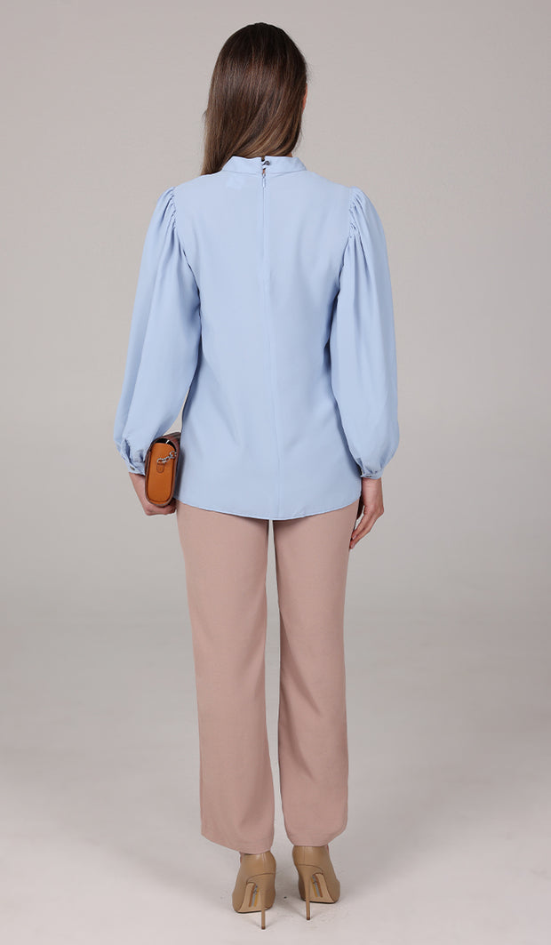 Nariman Essential Everyday Blouse - Powder Blue