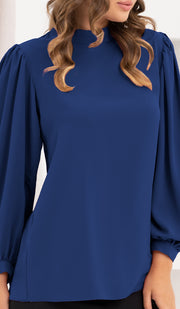 Nariman Essential Everyday Blouse - Navy Blue
