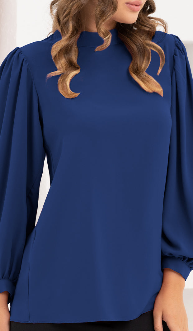 Nariman Essential Everyday Blouse - Navy Blue