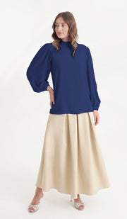 Nariman Essential Everyday Blouse - Navy Blue