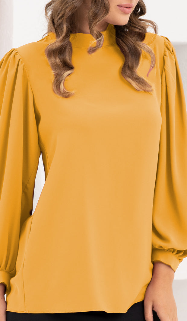 Nariman Essential Everyday Blouse - Saffron