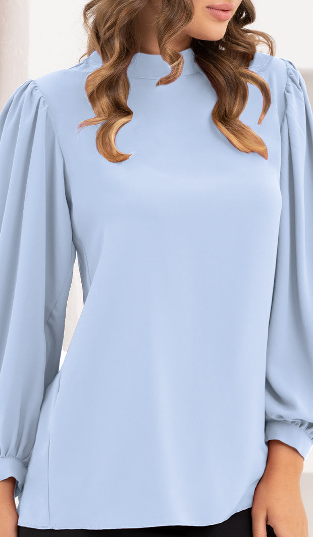 Nariman Essential Everyday Blouse - Powder Blue