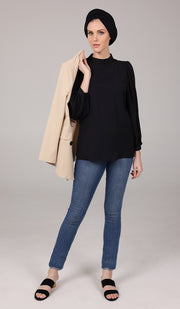 Nariman Essential Everyday Blouse - Black