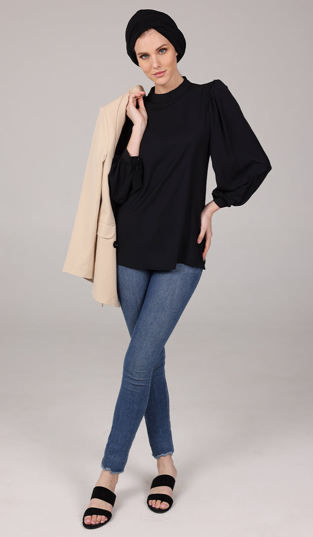 Nariman Essential Everyday Blouse - Black