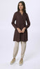 Naseem Pleated Mostly Cotton Tunic Dress - Eggplant