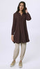 Naseem Pleated Mostly Cotton Tunic Dress - Eggplant