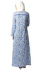 Naveen Floral Maxi Dress Abaya - Blue