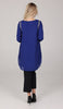 Nawal Gold Embroidered Long Modest Tunic - Royal Blue