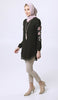 Nazmin Embroidered Long Tunic - Black
